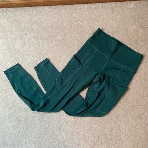 Teal Athleta 7/8 Leggings